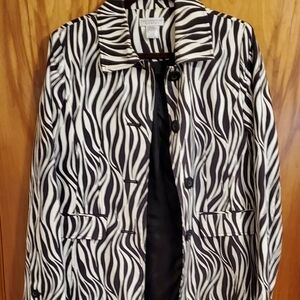 WORTHINGTON ZEBRA PRINT STRETCH JACKET SIZE MEDIUM
